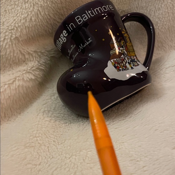 2 Christmas Village In Baltimore German Gluehwein Market Purple Boot Mugs READ - Picture 16 of 16